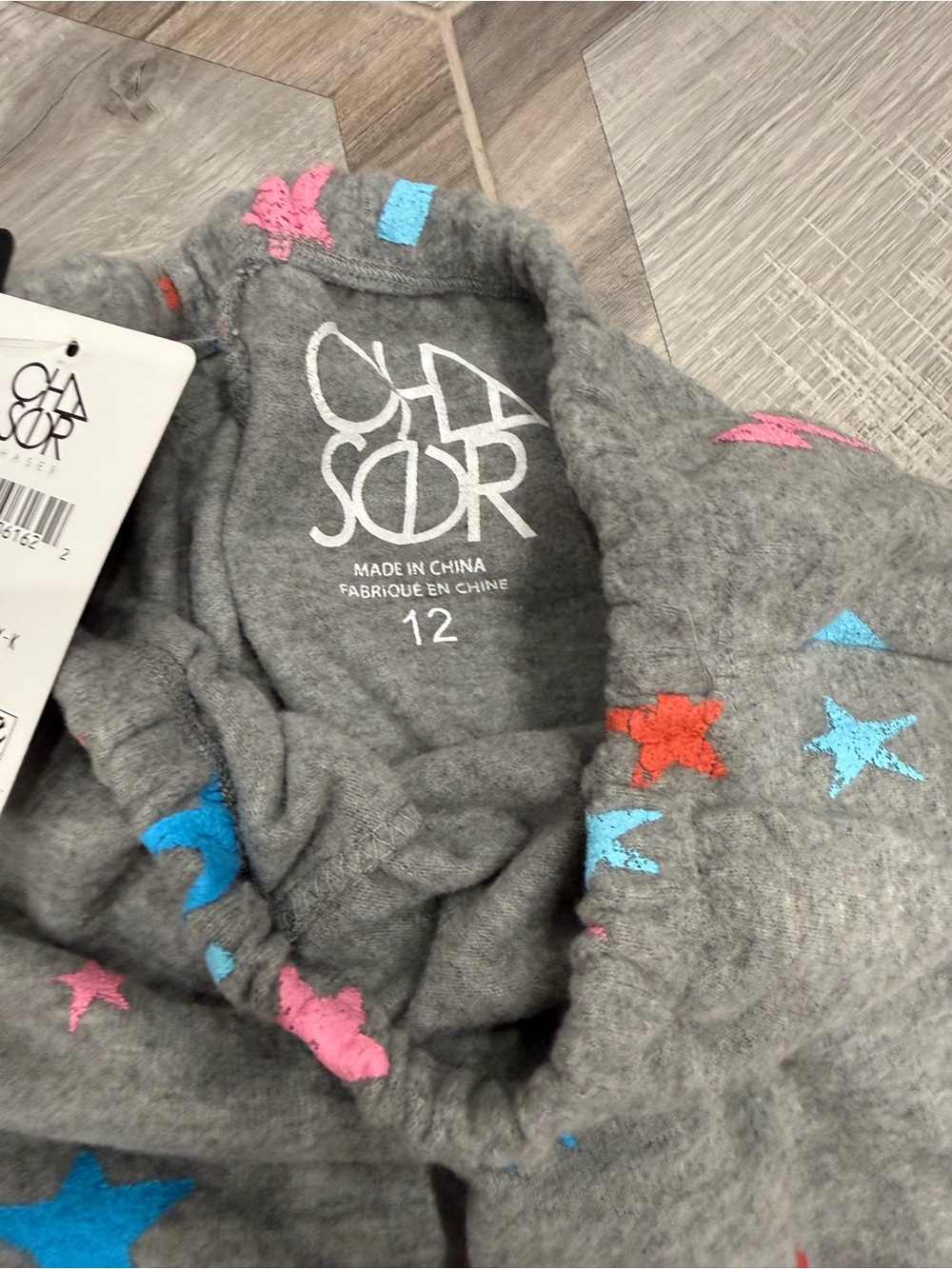 Chaser Kids Gray Star-Print Hat with Pink, Blue & Orange Stars